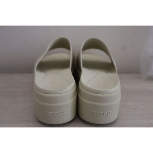 Crocs 208728-2Y2 Women's Sz 8 Bone/Beige Brooklyn Low Wedge Slide Sandals - Picture 6 of 7